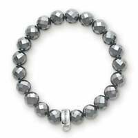 Silver and hematite adjust. bracelet - X018706411XL - Thomas Sabo