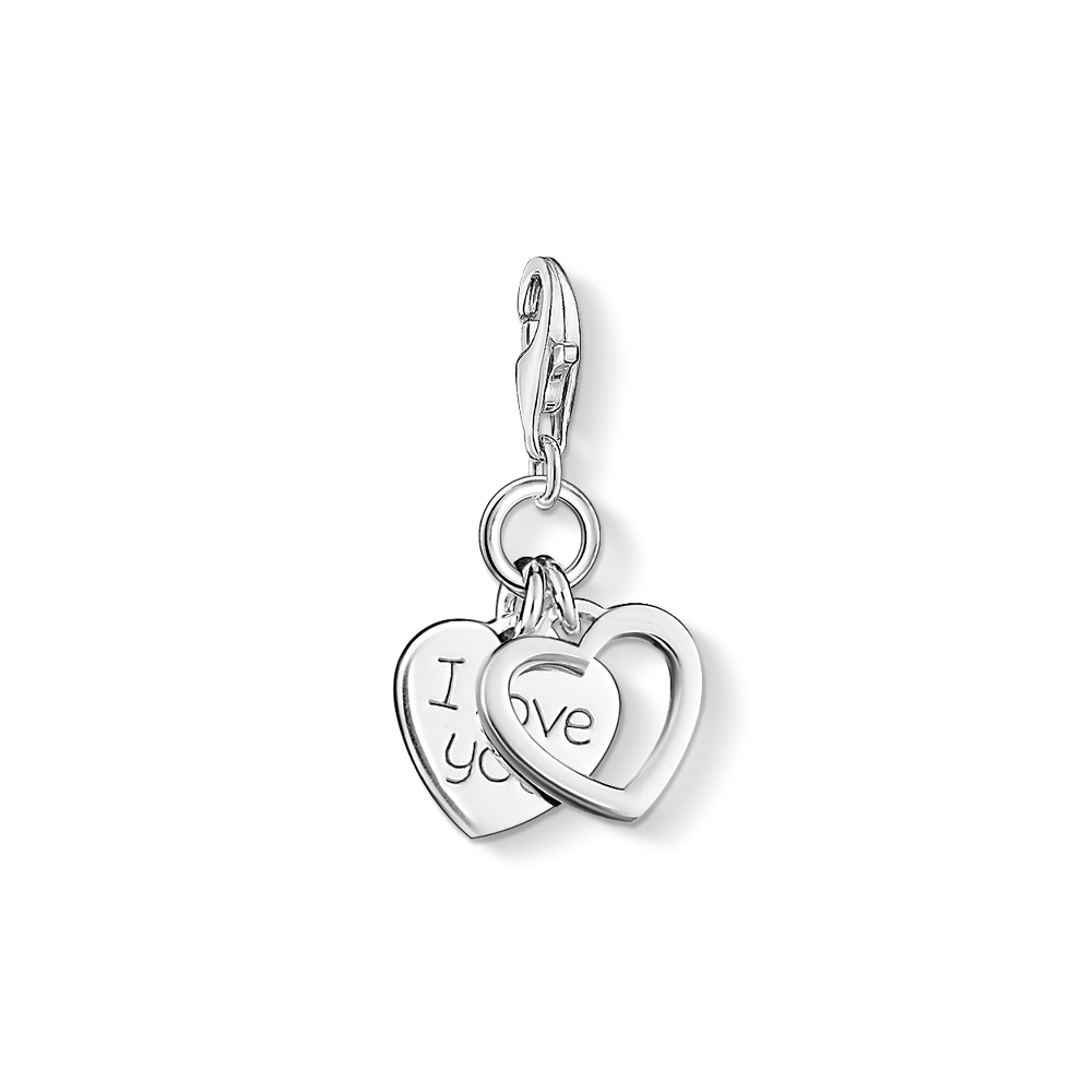 Charm coeurs, Je t'aime, argent