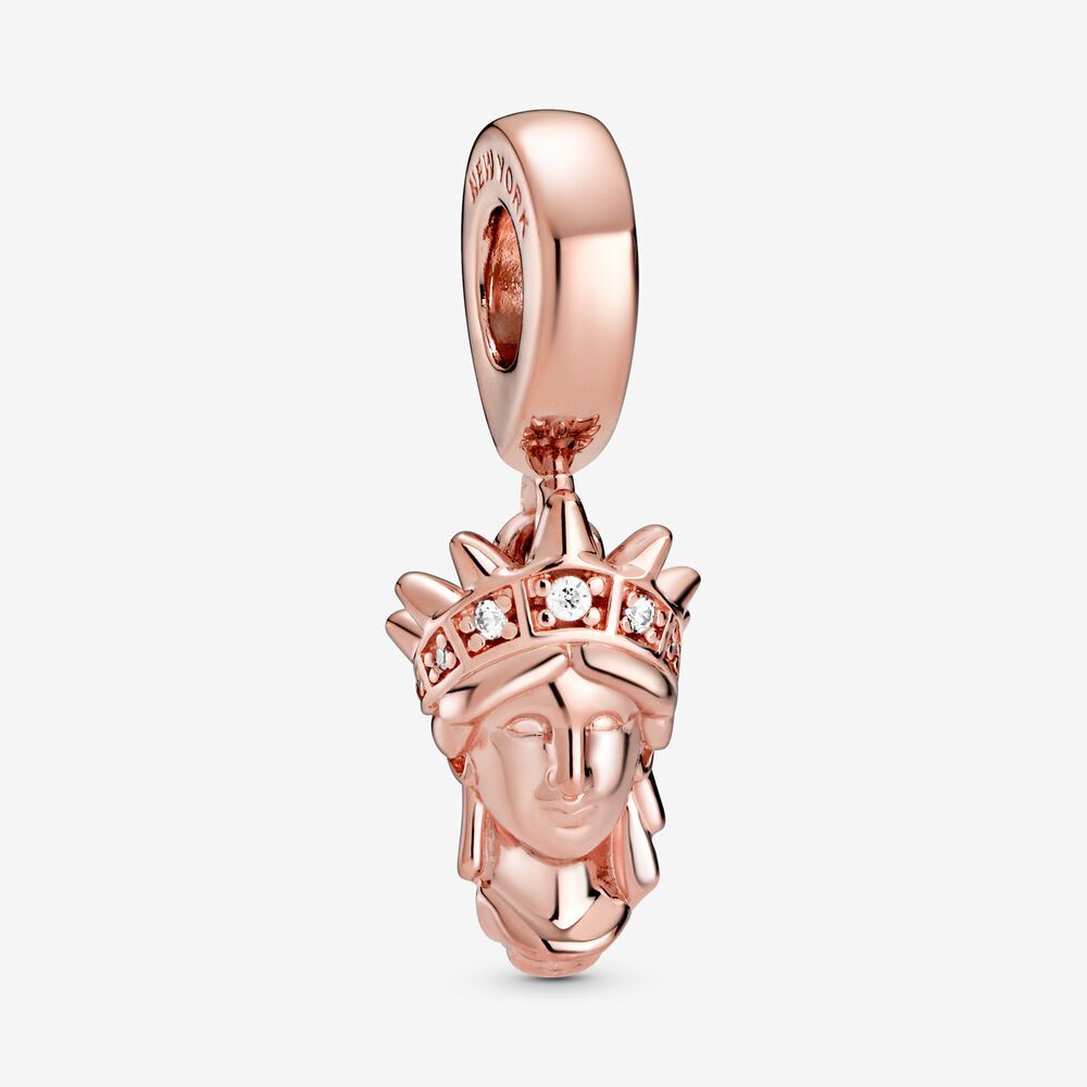 Bille statue de la liberté, cz incolores pandora rose - 788989C01 - Pandora