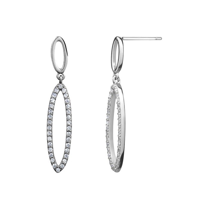 Bo pendantes argent, zircons