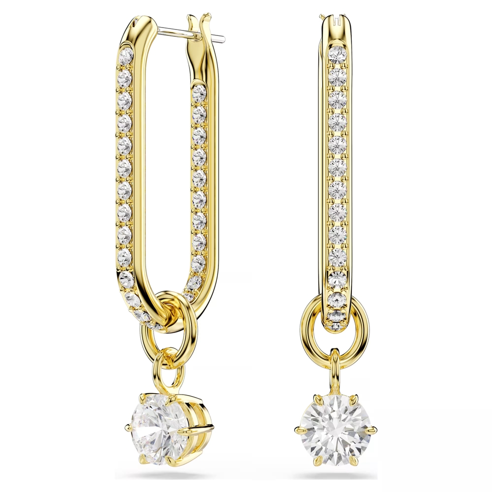 Anneaux métal doré, cristaux blancs - 5728587 - Swarovski
