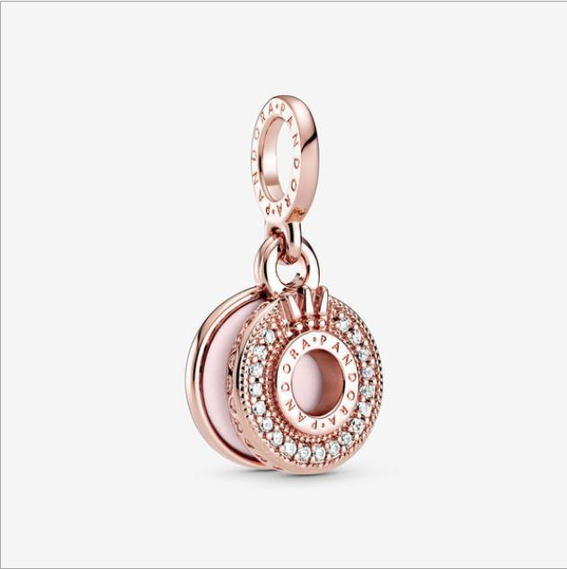 Bilel o couronné scintillant pavé, émail, cz incolores pandora rose - 789055C01 - Pandora