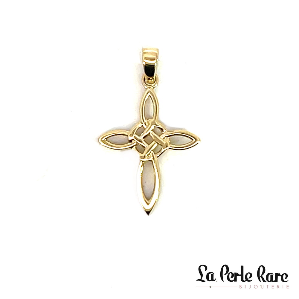 Pendentif croix, or jaune 10 carats