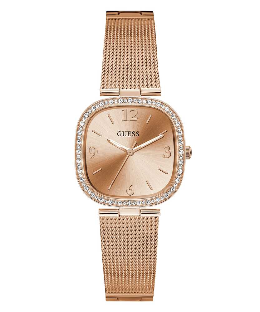 Montre acier inoxydable rosé, fond rosé, zircons - GW0354L3 - Guess