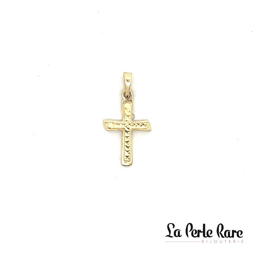 Pendentif croix, or jaune 10 carats