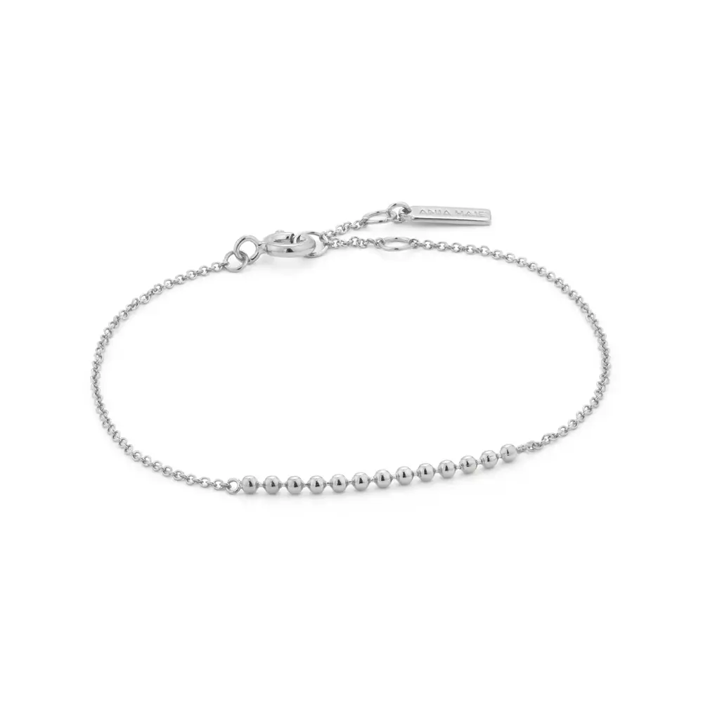 Rhodium-Plated Silver Bracelet