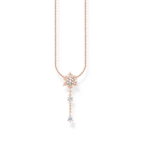 Collier flocon de neige, argent rosé, zircons - KE2171-416-14-L45V - Thomas Sabo