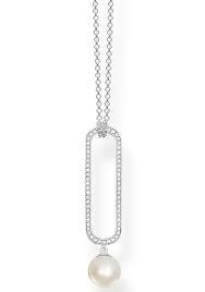 Collier argent, zircons, perle eau douce - KE190416714L55V - Thomas Sabo