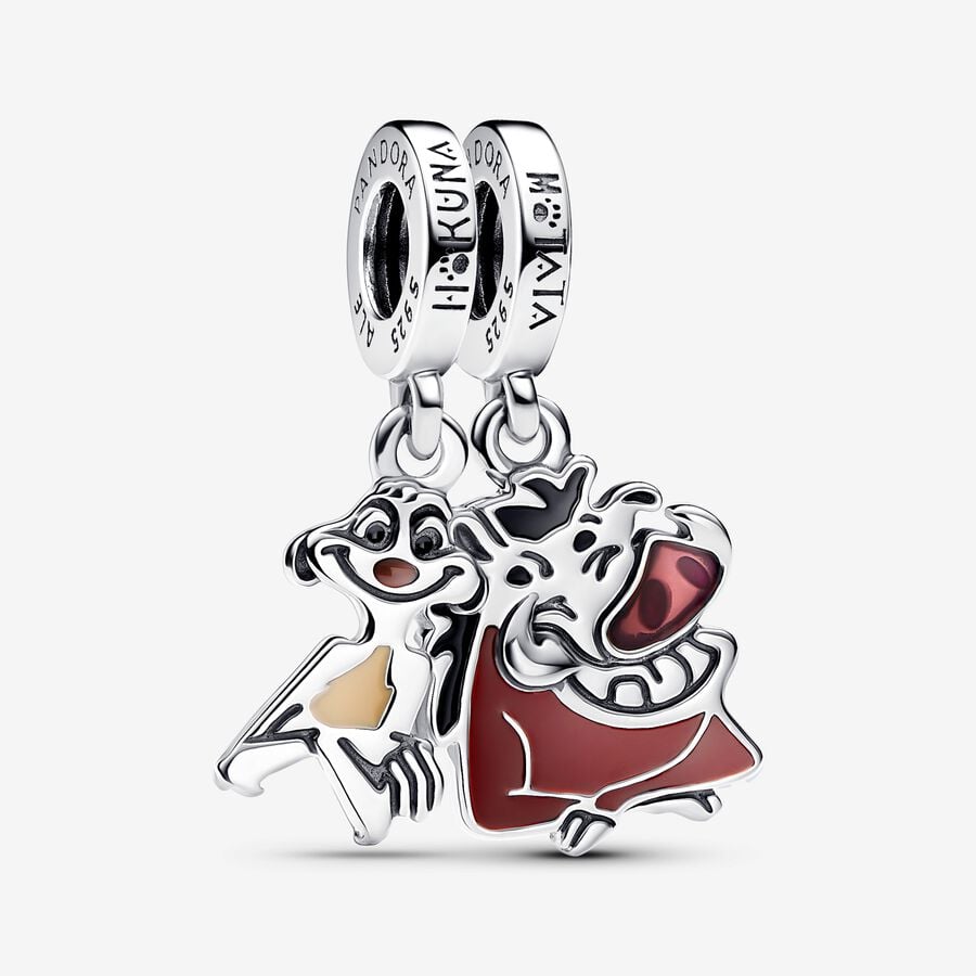 Separable beads Timon and Pumba from The Lion King, silver, enamel - 793357C01 - Pandora