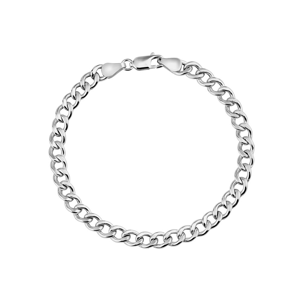 Bracelet gourmette, argent