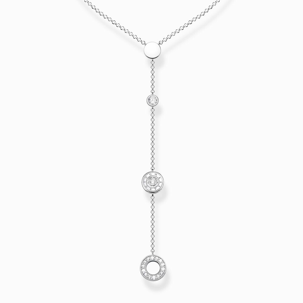 Collier argent, zircons