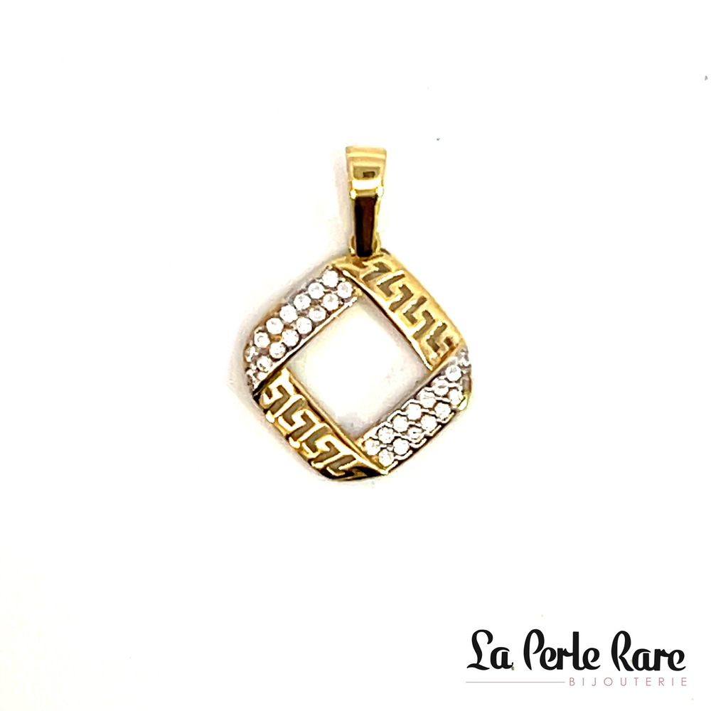  Versace-style pendant, yellow gold, zirconium - PDC46-4870-J - Exclusivity