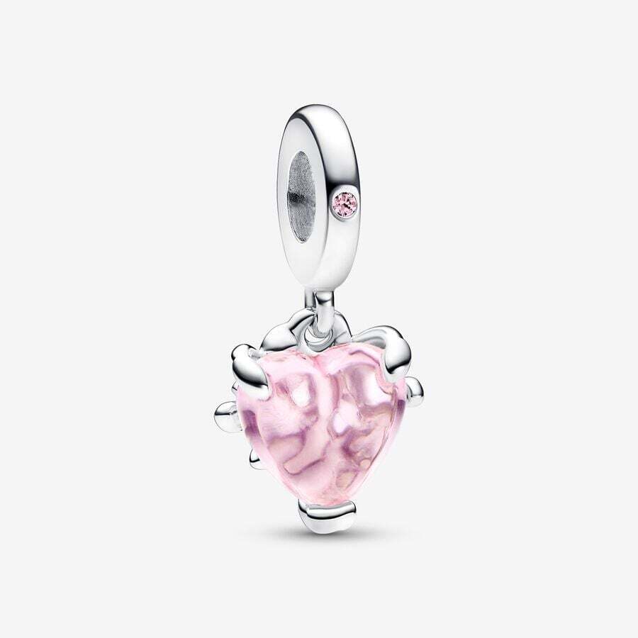 Bille coeur arbre généalogique, argent, zircons, cristaux roses - 792654C01 - Pandora