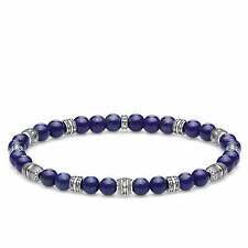 Silver lapis lazuli imitation adjust. silver bracelet