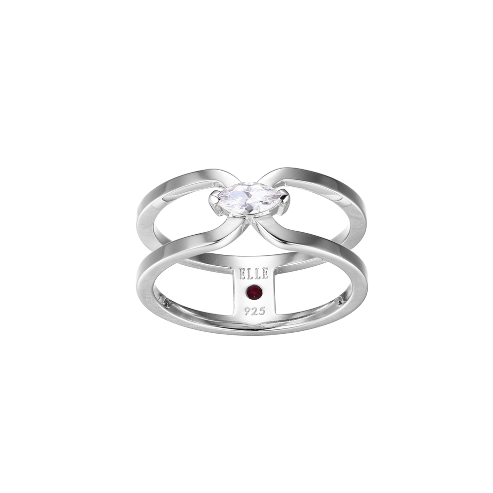 Bague argent rhodié, zircon - R4LAGJ00AC - Elle