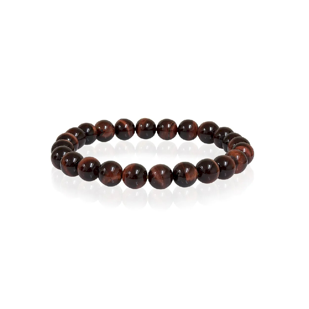 Expandable Red Tiger's Eye Bracelet - BB-21-M - Italgem Steel