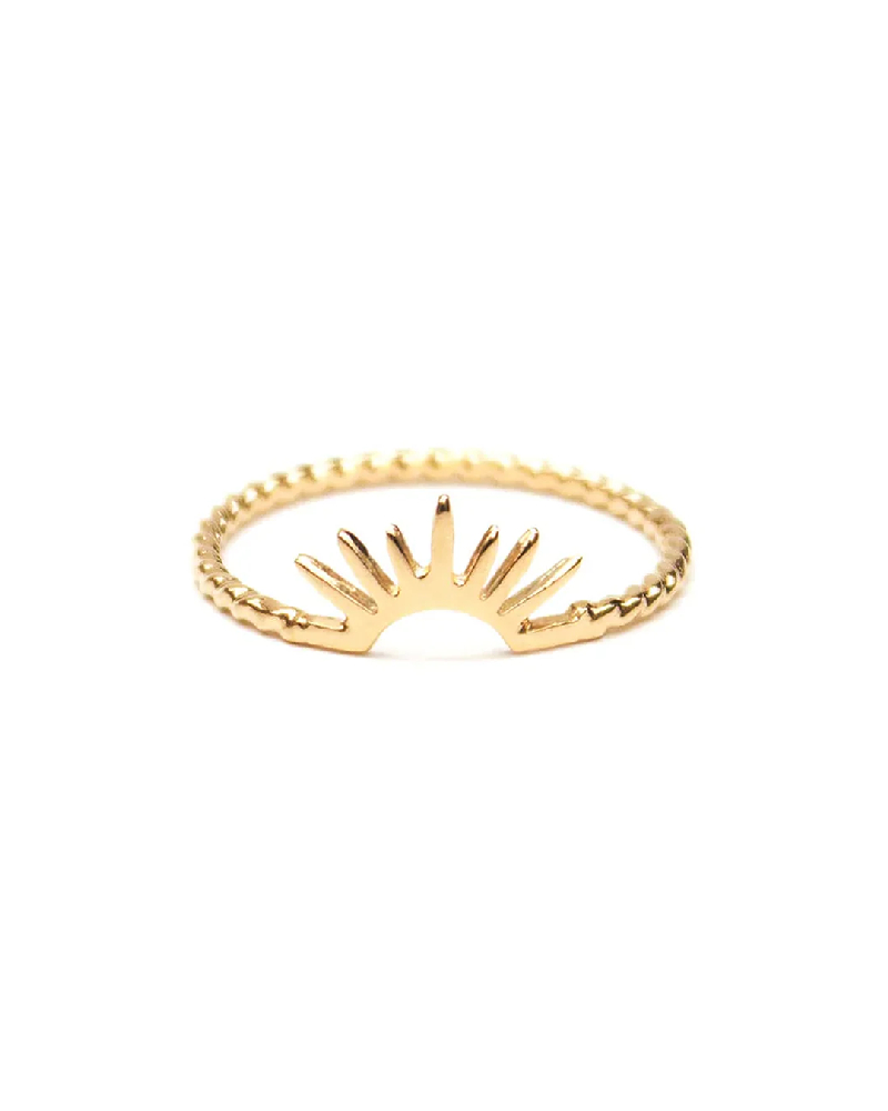 Crescent sun ring, gold-plated silver - NAZAR-G-6 - Welldunn