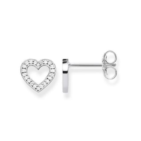 .925 heart-shaped fixed earrings with zirconium - H1945-051-14 - Thomas Sabo