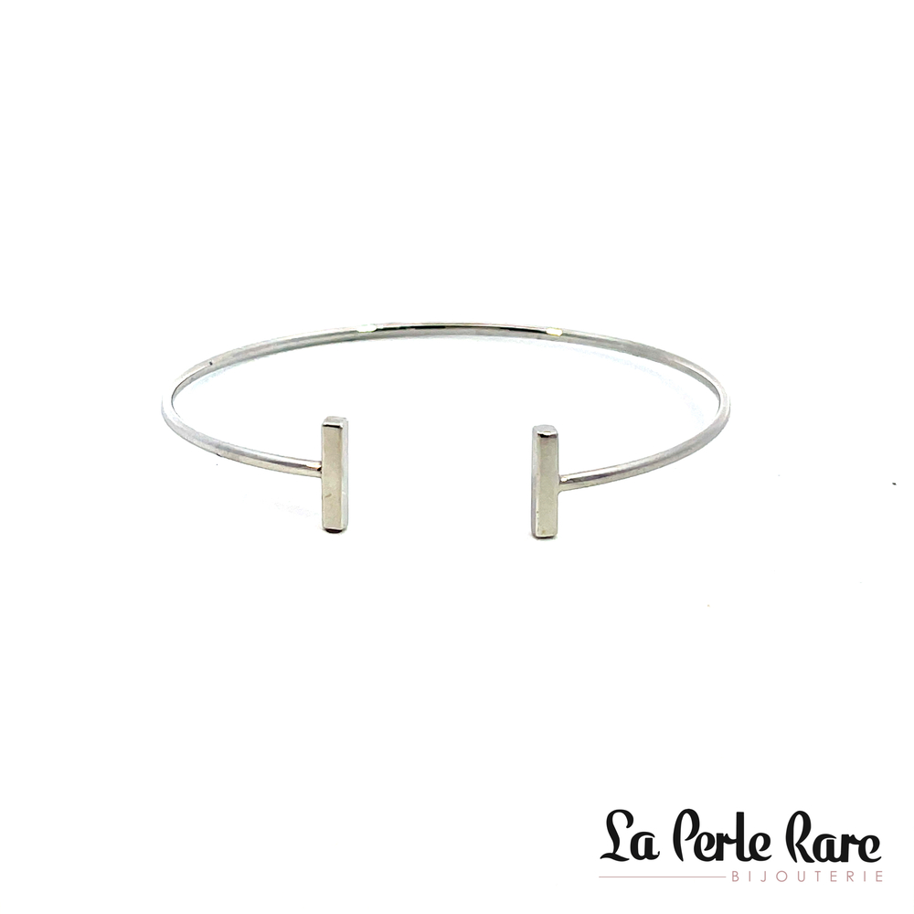 Bracelet rigide ouvert or blanc - MF02505114B - Midas