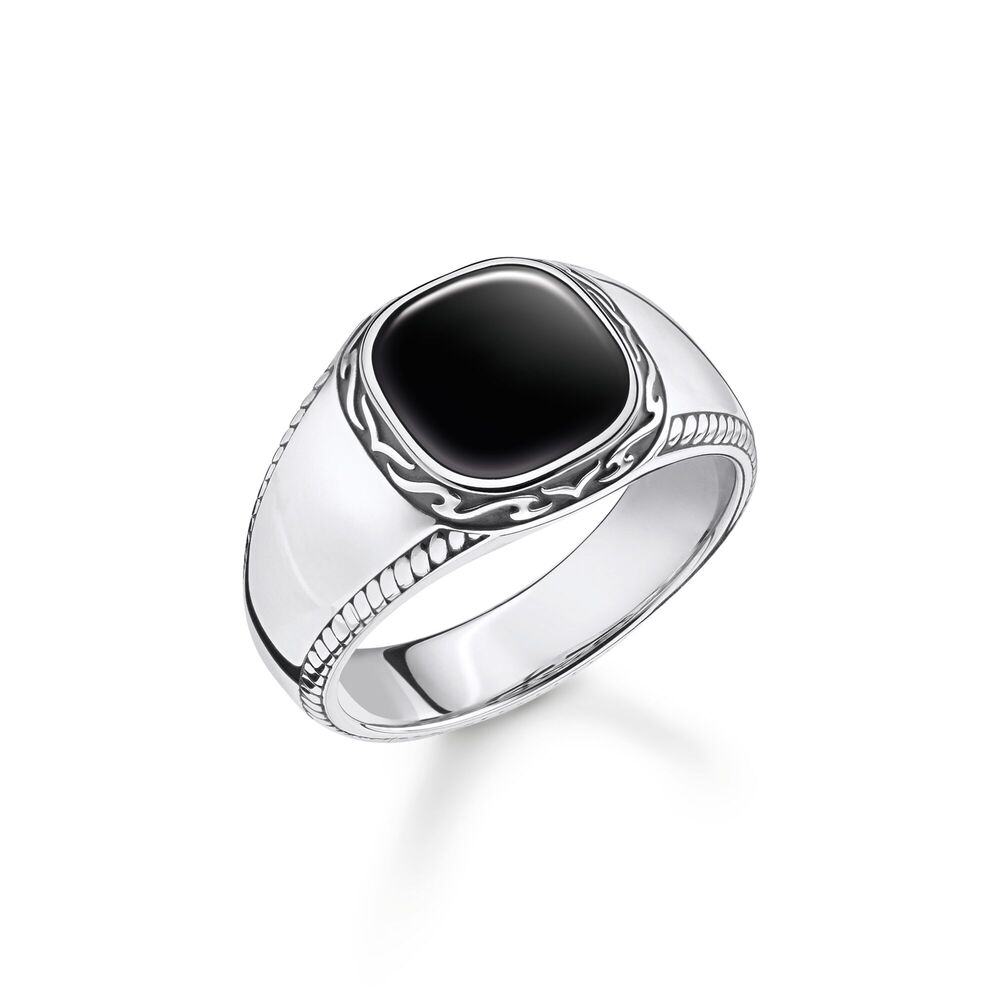 Bague argent, onyx