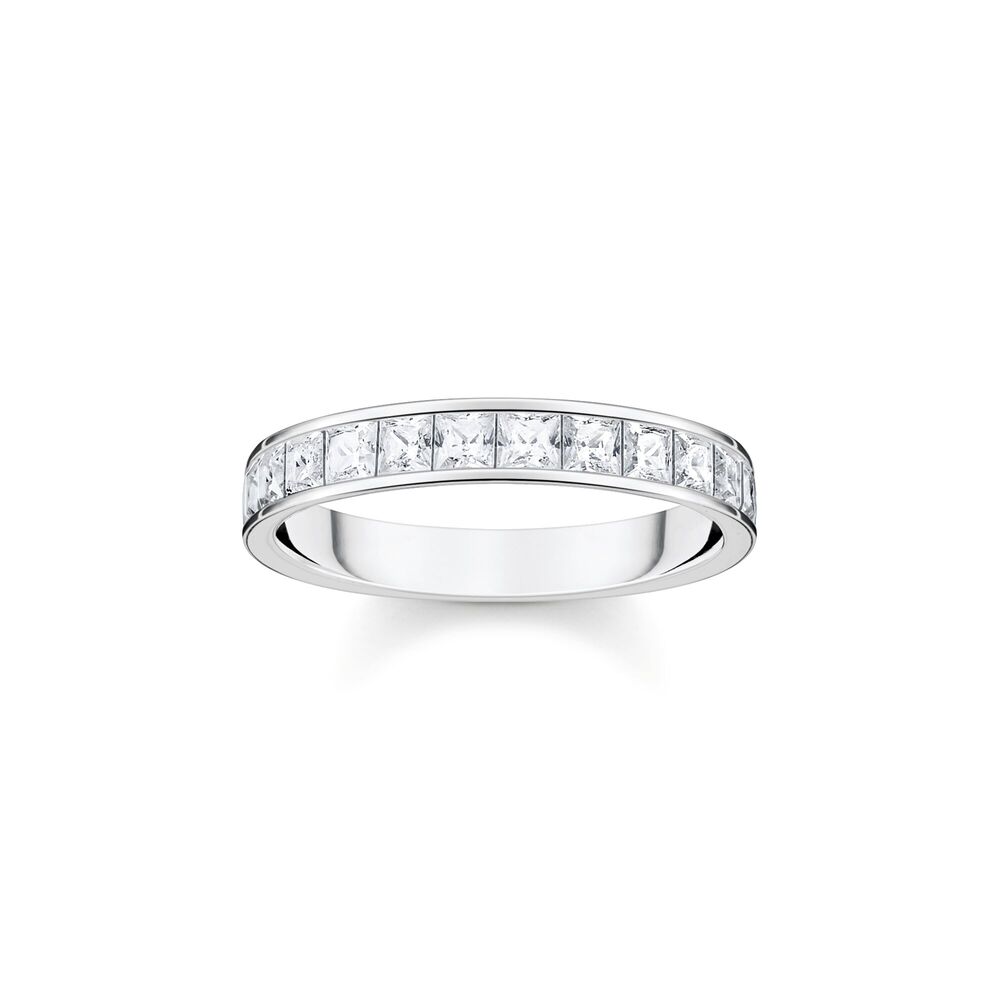 Jonc semi-éternité argent, zircons - TR2358-051-14-54 - Thomas Sabo