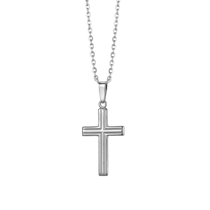 Pendentif croix, argent - N2109C - Création Gl