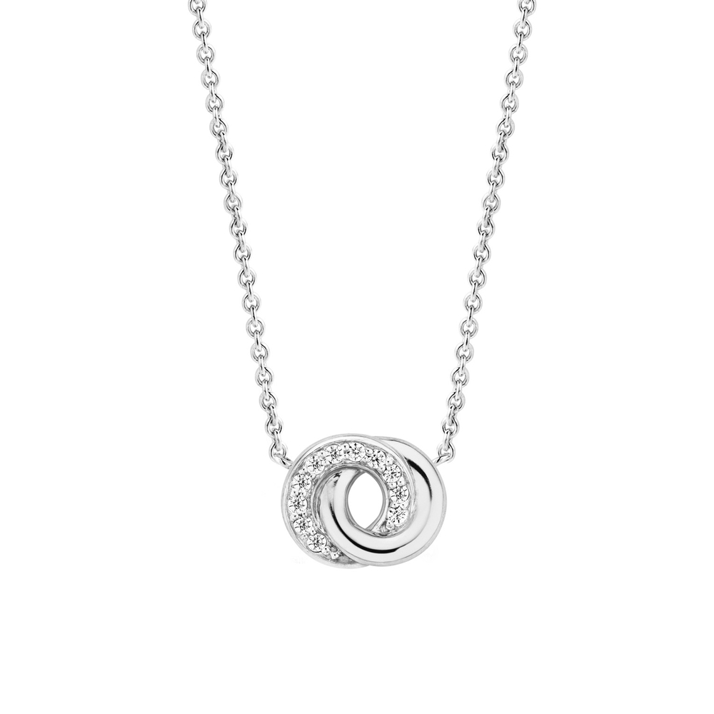 Collier argent rhodié, zircons - 3915ZI-42 - Ti Sento