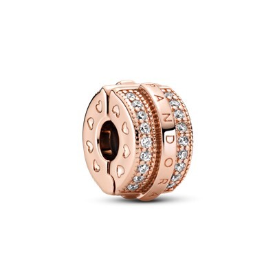 Clip Pandora Rose, zircons