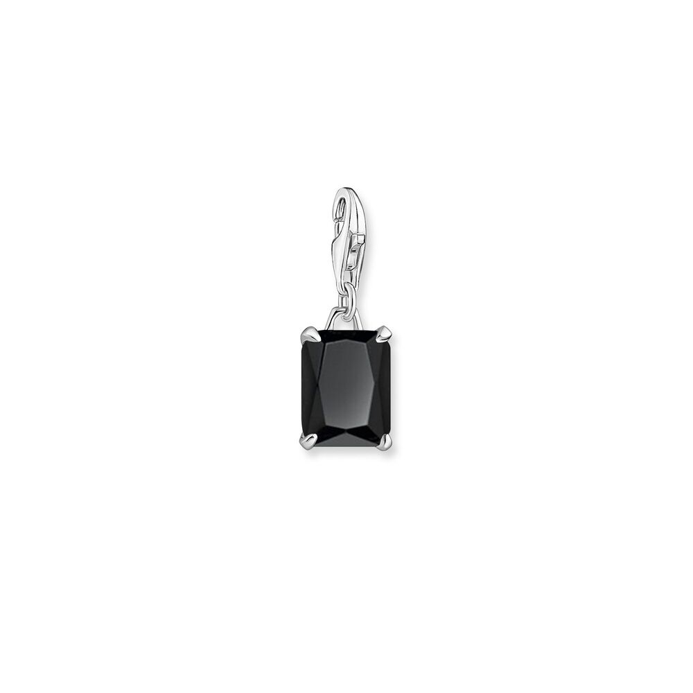 Large black stone pendant charm - 1870-024-11 - Thomas Sabo