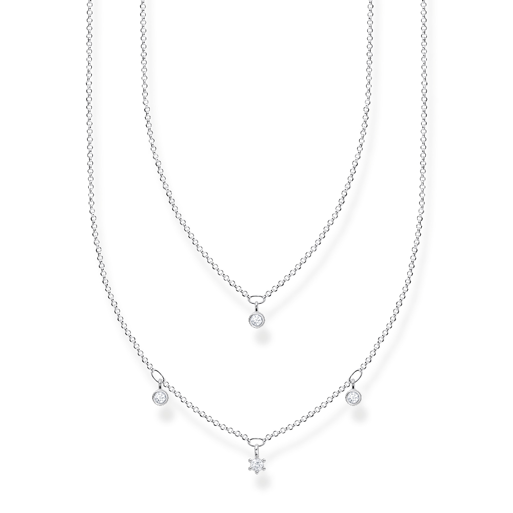 Collier double, argent, zircons - KE2078-051-14-L45V - Thomas Sabo