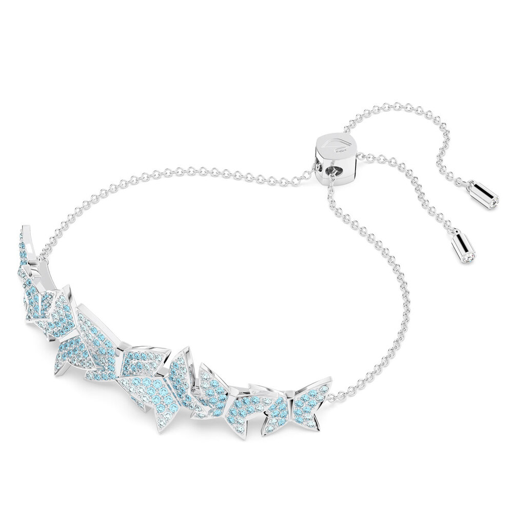 Bracelet métal rhodié, cristaux bleus - 5662184 - Swarovski