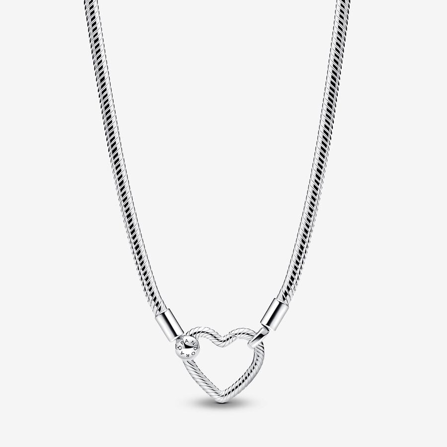 Collier avec fermoir en coeur en argent - 393377C00-45 - Pandora