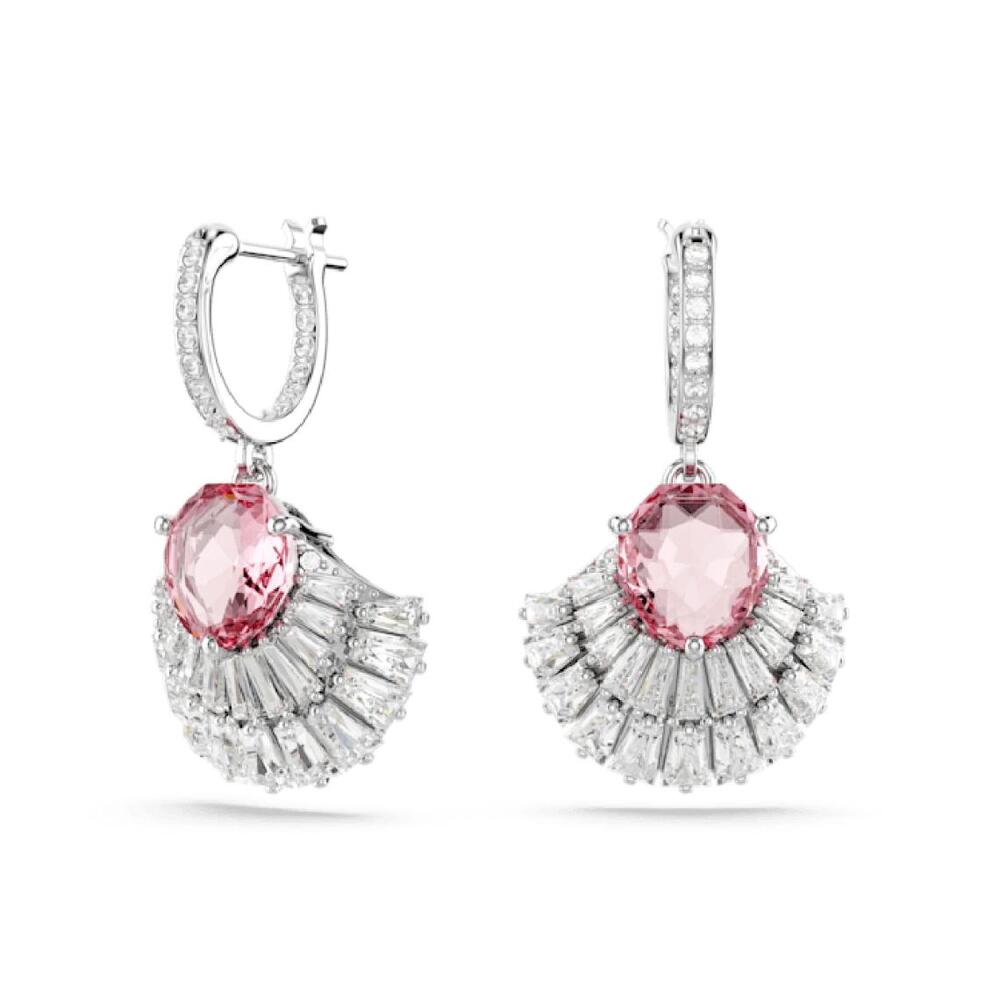 Bo pendantes métal rhodié, cristaux roses/blancs - 5680295 - Swarovski