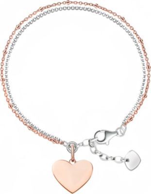 2-tone rose heart brac - LBA0102-415-12-L19.5V - Thomas Sabo