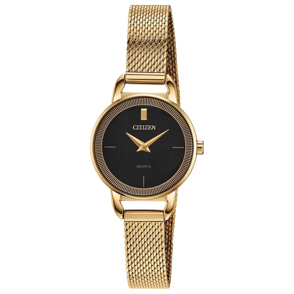 Women's golden steel wick strap watch - EZ7002-54E - Citizen