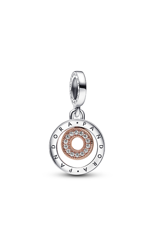 Bille cercle logo pandora, pandora rose, argent, zircons - 782287C01 - Pandora