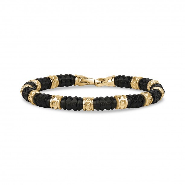 Two-tone steel bracelet (black/yellow) - AS-B317-8 - Arz Steel