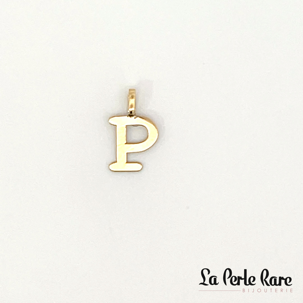 Pendentif lettre p, or jaune - 12718-P - Exclusivités