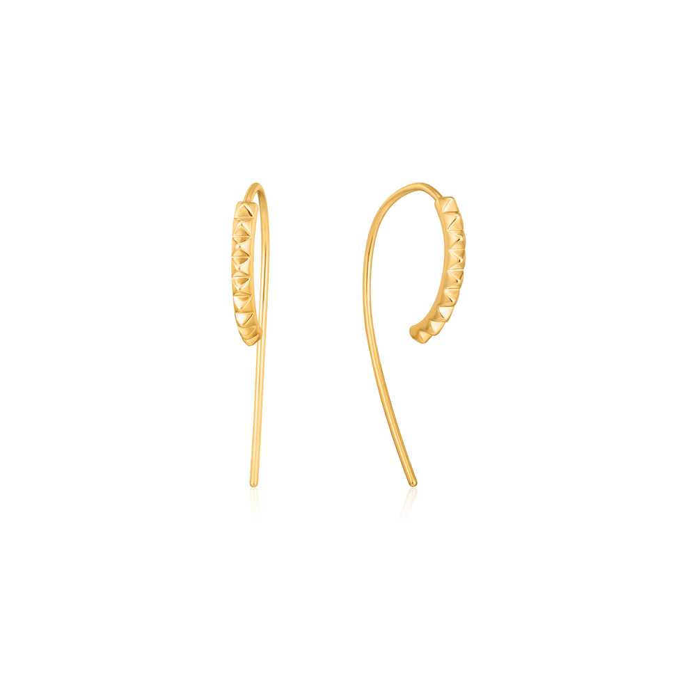 Golden pointed earrings