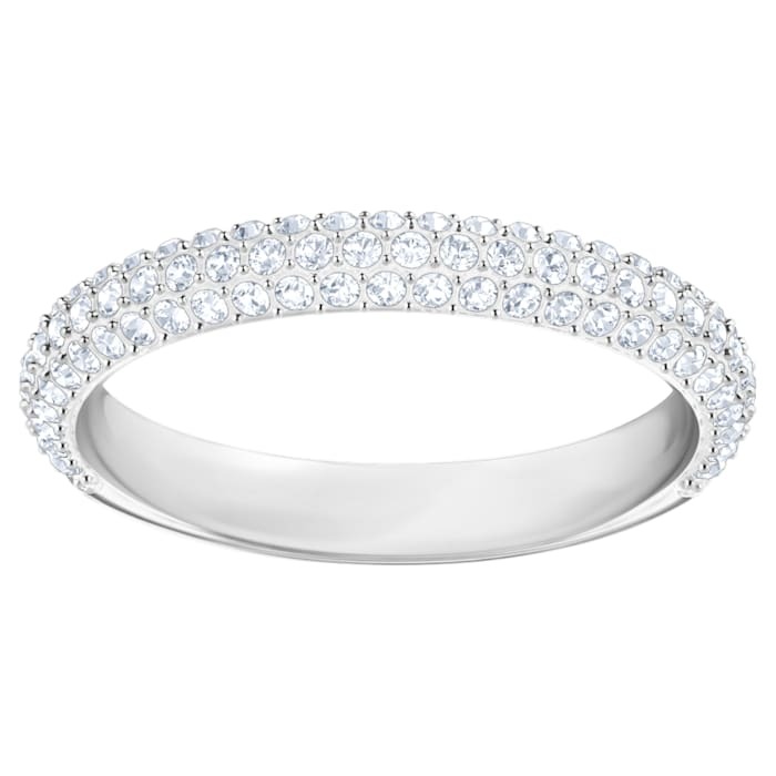 Jonc semi-éternité, métal rhodié, crsitaux blancs - 5402438 - Swarovski