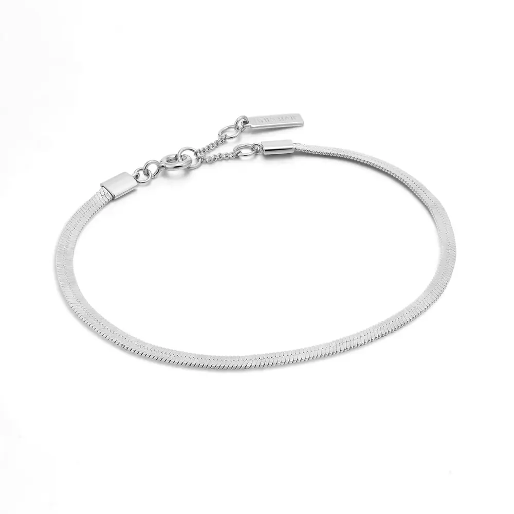 Rhodium-Plated Silver Bracelet - B046-01H - Ania Haie