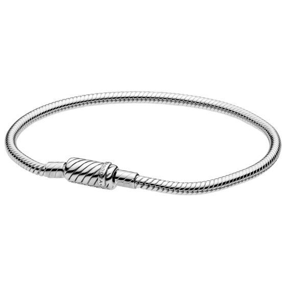 Pandora moments sliding bracelet with magnetic clasp, silver - 590122C00-17 - Pandora