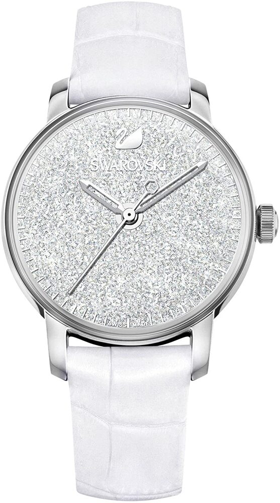 Montre femme cuir blanc cristaux blanc - 5295383 - Swarovski