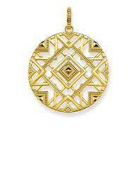 18kt yellow gold plated pendant - PE744-413-39 - Thomas Sabo