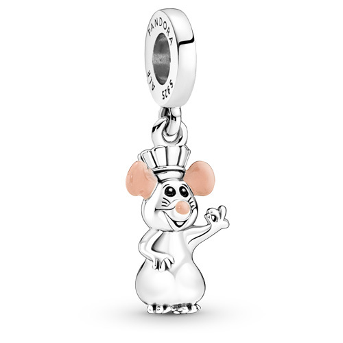 Bille pendentif inspirée de rémy de pixar, argent, émail rose - 792029C01 - Pandora