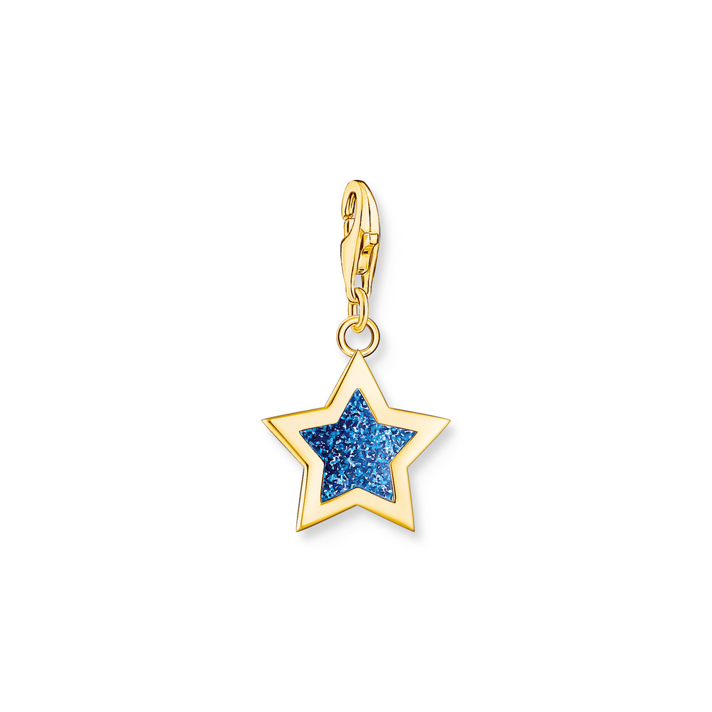 Charm étoile, argent doré, émail bleu - 2056-427-32 - Thomas Sabo