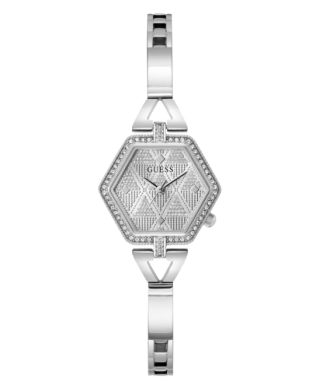 Stainless steel hexagonal watch, crystals - GW0680L1 - Guess