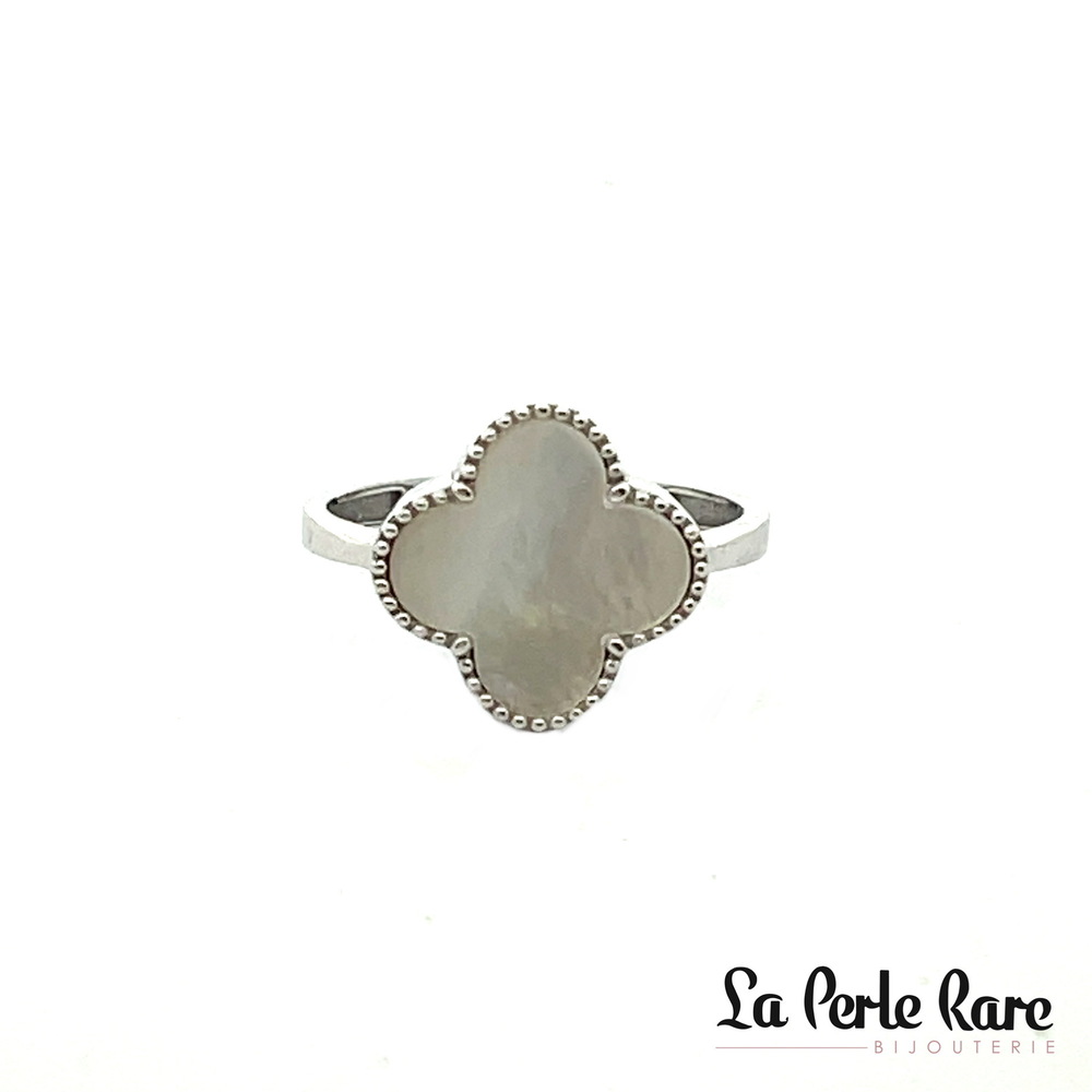 White gold ring, mother-of-pearl - LPR-2035 - Exclusivity