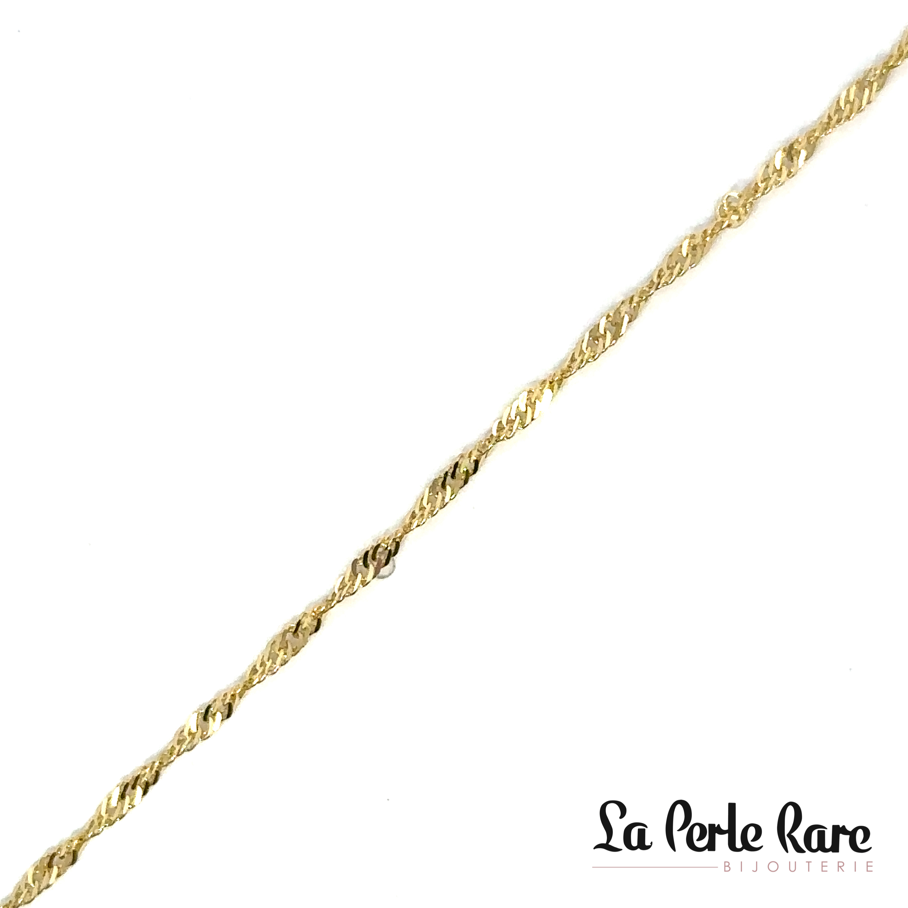 Singapore anklet chain, yellow gold - LPR-2350-10 - Exclusivity