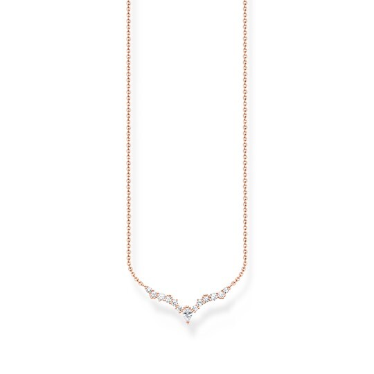 Collier cristaux de glace, argent rosé, zircons